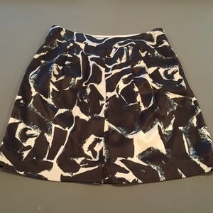 100% Silk Skirt - Black/Cream/Dark Blue